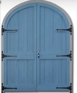 classic round top double door for sheds garages