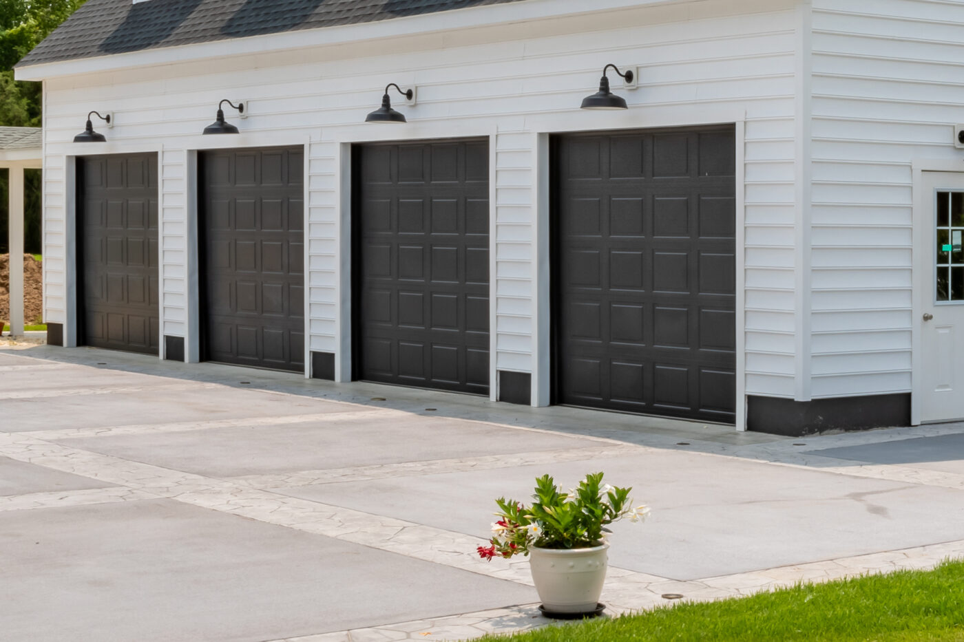 a concrete foundation for a Sheds Unlimited Garage