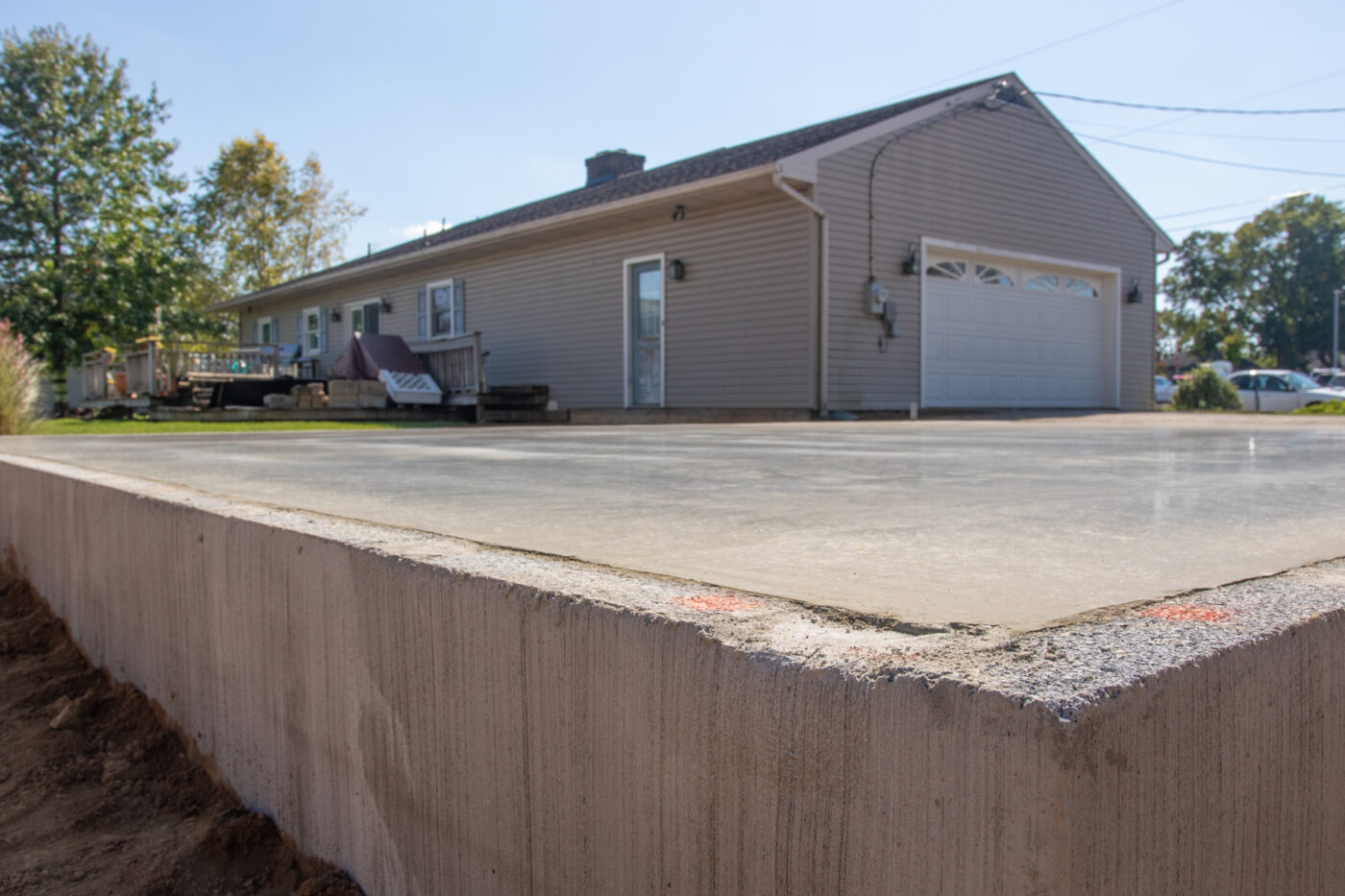 concrete pad by site preparations
