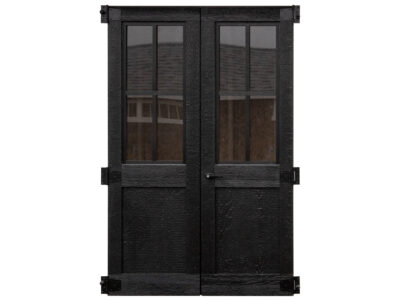 black craftsman 4 foot wooded door