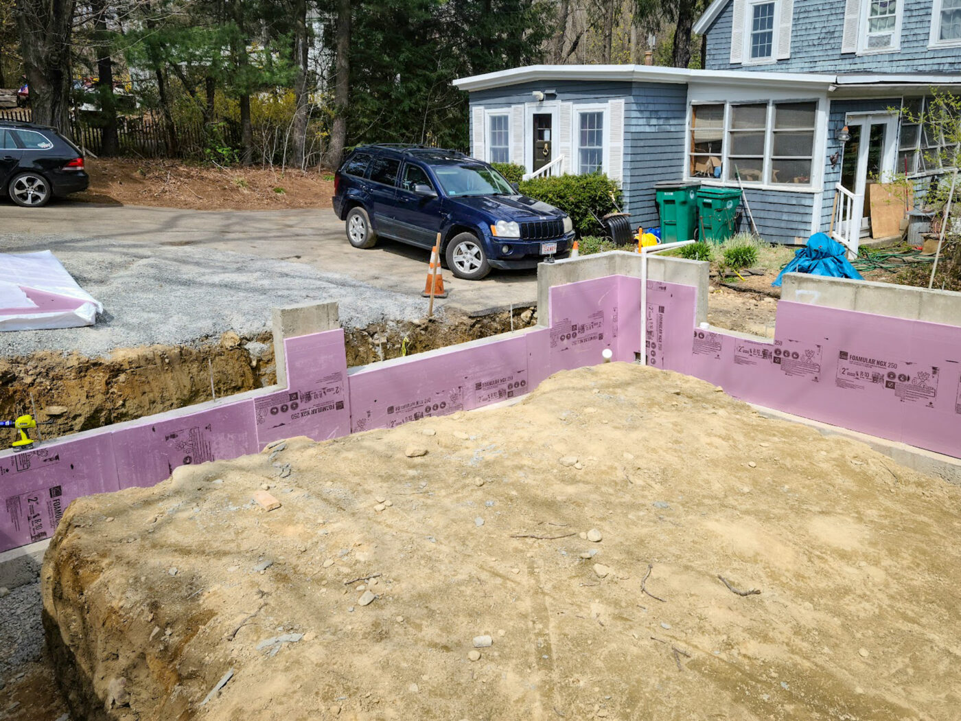 garage in fitchburg being built