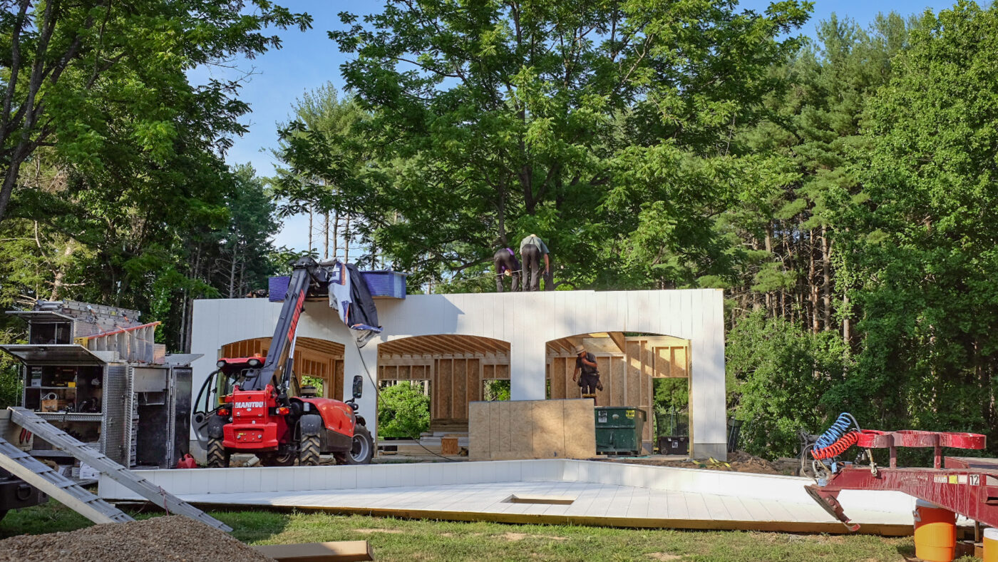 two garages in northern, va under construction