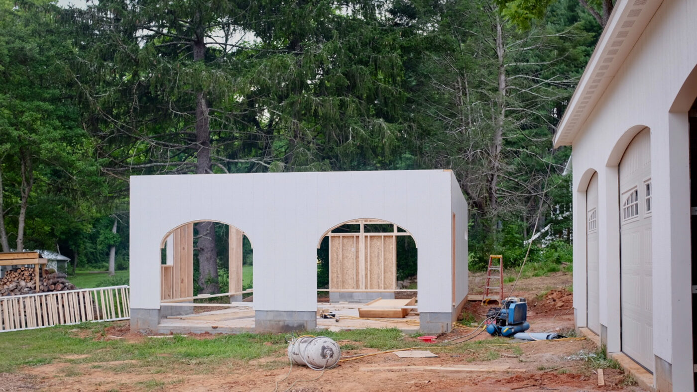 two garages in northern, va under construction