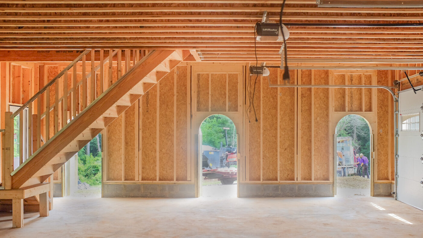 two garages in northern, va under construction