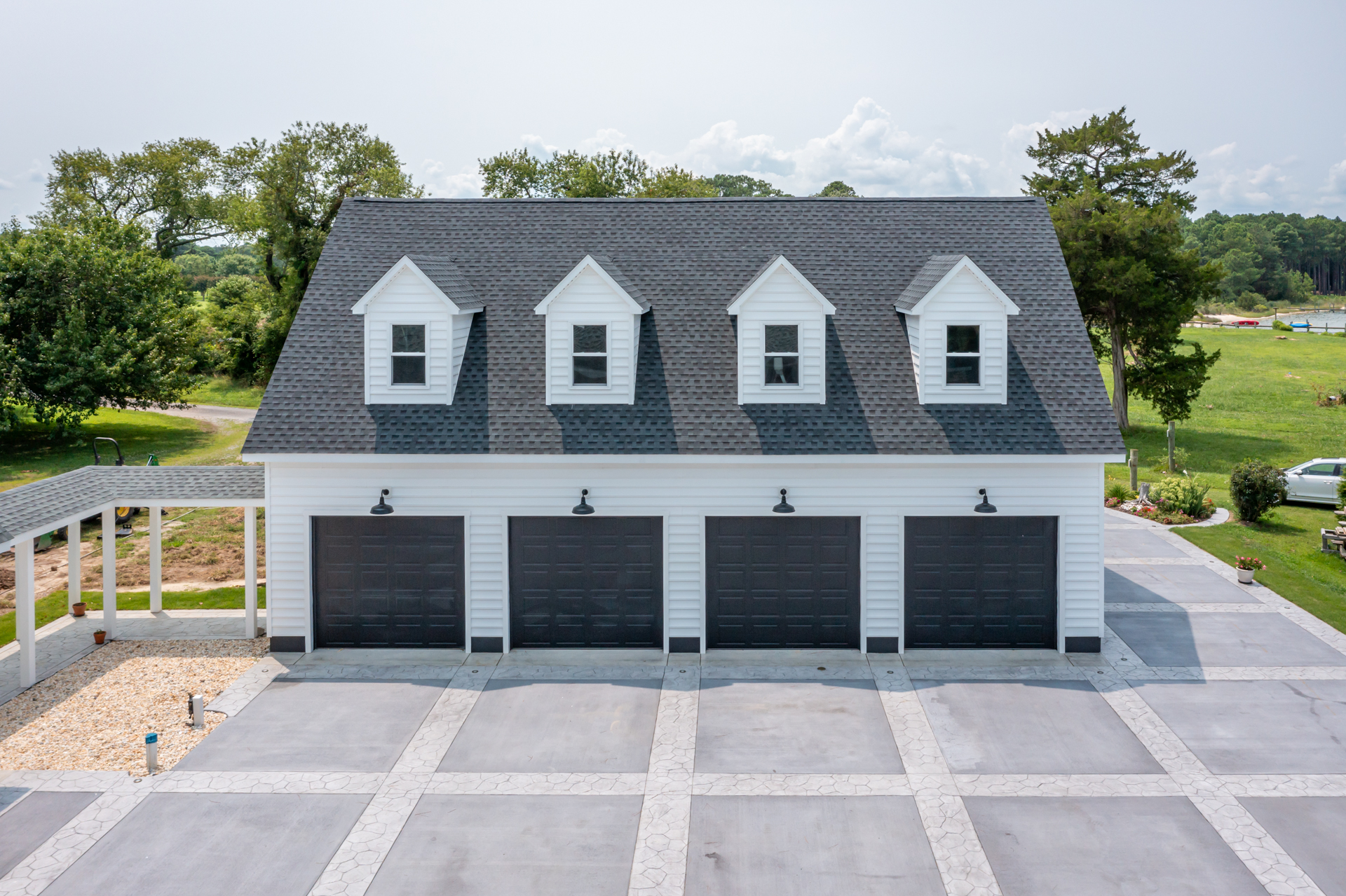 legacy 2 story 4 car garage