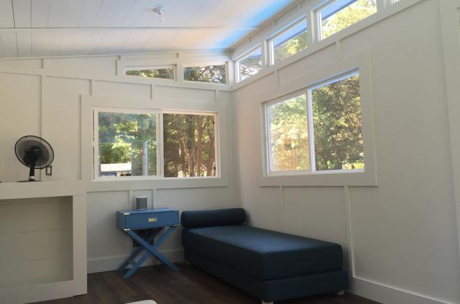 modern finished poolhouse shed