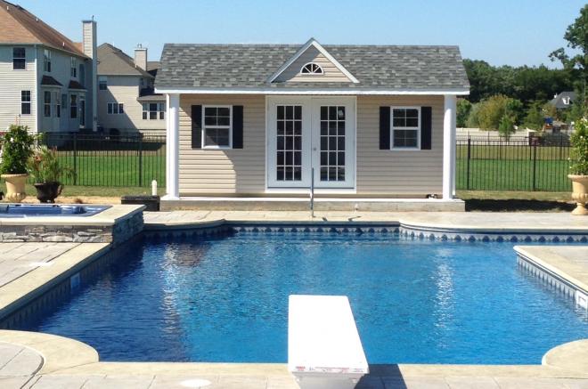 poolside storage shed