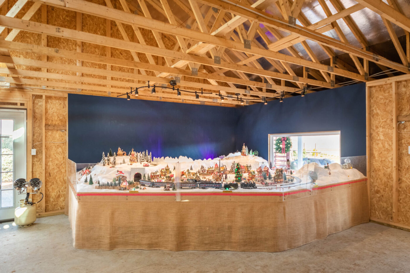 A train set in a shed in Jarrettsville, MD.