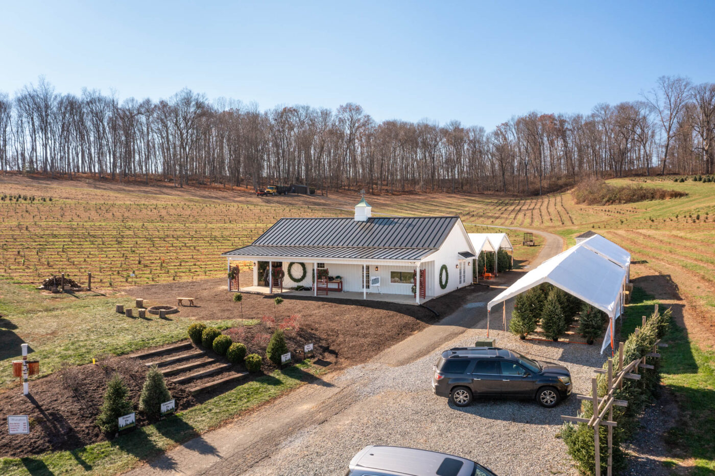 A shed in Jarrettsville, MD, with a cupola.