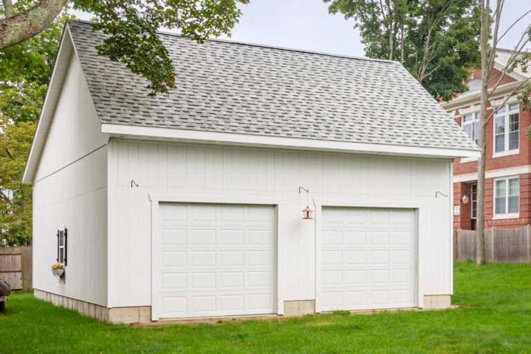 A 32x28 Standard Saltbox 2-Car Garage located in North Weymouth, MA