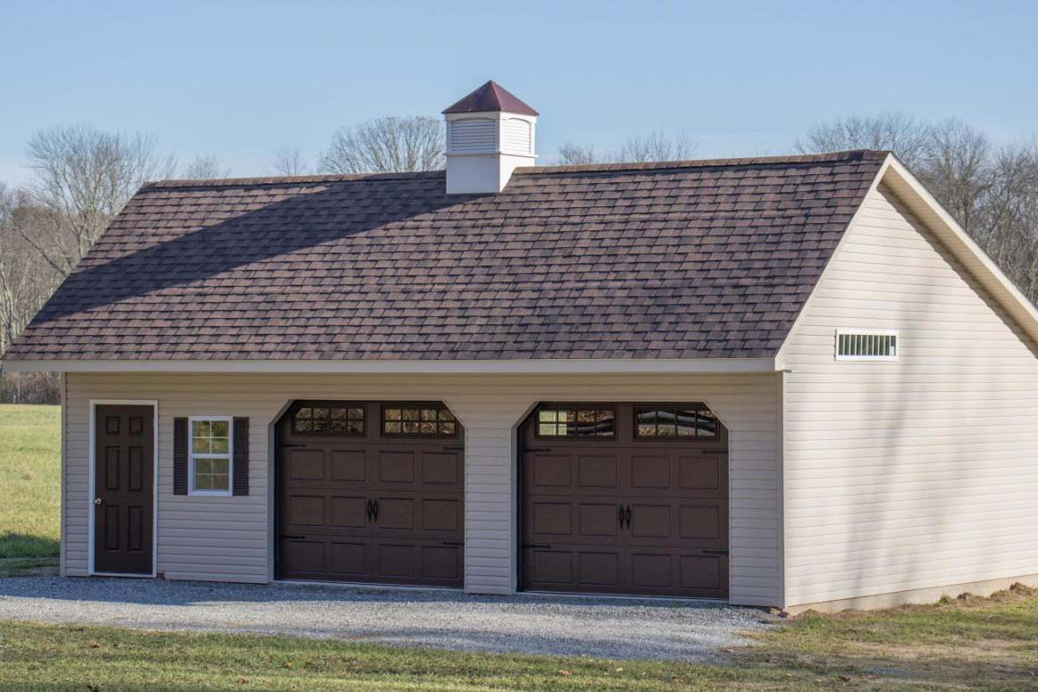 standard saltbox two car garages