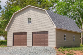 two car garage with loft
