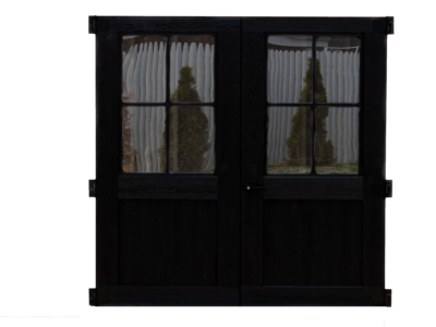 black craftsman 6 foot wooded door