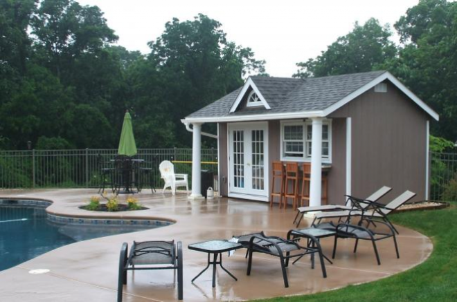 classic backyard storage shed poolhouse