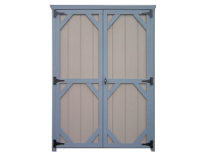 colonial 4 foot double door for sheds garages
