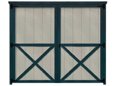 traditional 7 foot double door for sheds garages