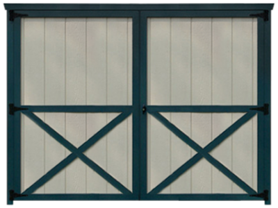 traditional 8 foot double door for sheds garages