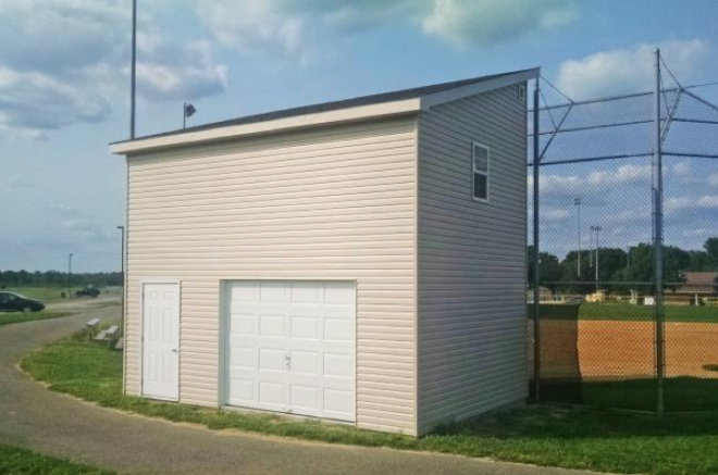 two story press box for baseball